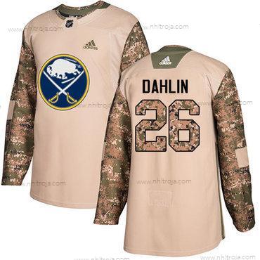 Adidas Herrar Buffalo Sabres #26 Rasmus Dahlin Camo Autentisk 2017 Veterans Day Stitched NHL Tröjor