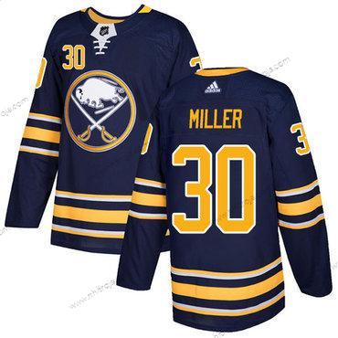 Adidas Herrar Buffalo Sabres #30 Ryan Miller Marin Blå Autentisk Stitched NHL Hemma Tröjor