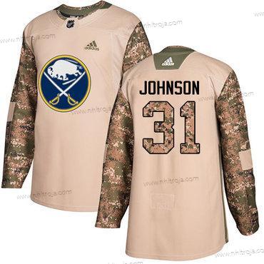 Adidas Herrar Buffalo Sabres #31 Chad Johnson Camo Autentisk 2017 Veterans Day Stitched NHL Tröjor