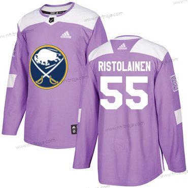 Adidas Herrar Buffalo Sabres #55 Rasmus Ristolainen Lila Autentisk Bekämpar cancer Stitched NHL Tröjor