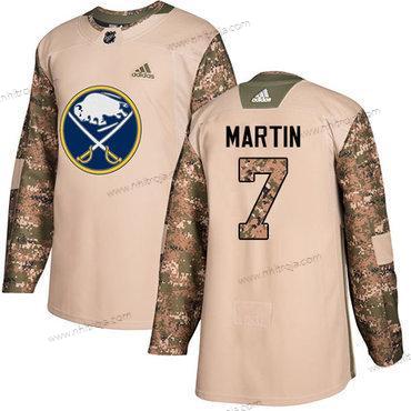 Adidas Herrar Buffalo Sabres #7 Rick Martin Camo Autentisk 2017 Veterans Day Stitched NHL Tröjor