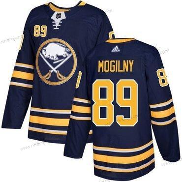 Adidas Herrar Buffalo Sabres #89 Alexander Mogilny Marin Blå Autentisk Stitched NHL Hemma Tröjor