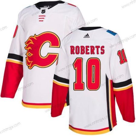 Adidas Herrar Calgary Flames #10 Gary Roberts Vit Autentisk NHL Borta Tröjor