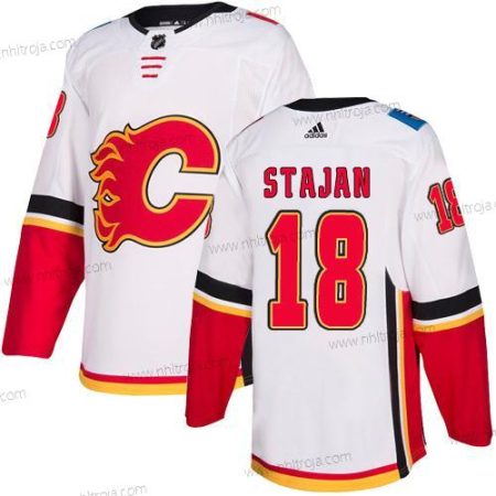 Adidas Herrar Calgary Flames #18 Matt Stajan Vit Autentisk NHL Borta Tröjor