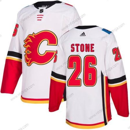 Adidas Herrar Calgary Flames #26 Michael Stone Vit Autentisk NHL Borta Tröjor