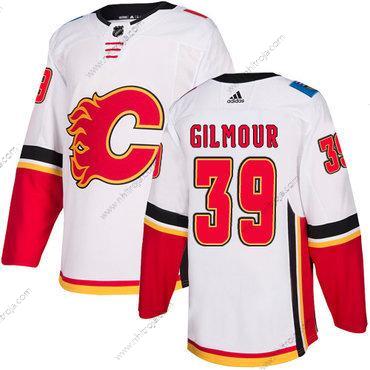 Adidas Herrar Calgary Flames #39 Doug Gilmour Vit Autentisk NHL Borta Tröjor