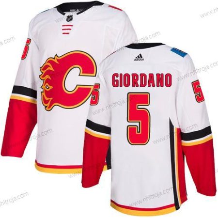 Adidas Herrar Calgary Flames #5 Mark Giordano Vit Autentisk NHL Borta Tröjor