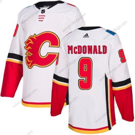 Adidas Herrar Calgary Flames #9 Lanny Mcdonald Vit Autentisk NHL Borta Tröjor