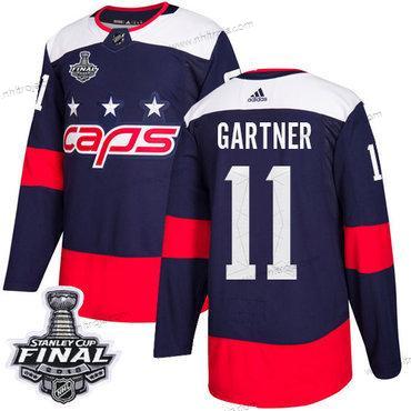 Adidas Herrar Capitals #11 Mike Gartner Marin Autentisk 2018 Stadium Series Stanley Cup Final Stitched NHL Tröjor