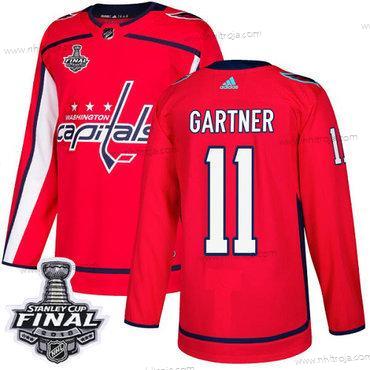 Adidas Herrar Capitals #11 Mike Gartner Röd Autentisk 2018 Stanley Cup Final Stitched NHL Hemma Tröjor