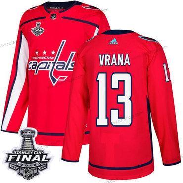 Adidas Herrar Capitals #13 Jakub Vrana Röd Autentisk 2018 Stanley Cup Final Stitched NHL Hemma Tröjor