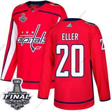 Adidas Herrar Capitals #20 Lars Eller Röd Autentisk 2018 Stanley Cup Final Stitched NHL Hemma Tröjor