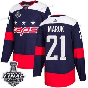 Adidas Herrar Capitals #21 Dennis Maruk Marin Autentisk 2018 Stadium Series Stanley Cup Final Stitched NHL Tröjor