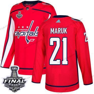 Adidas Herrar Capitals #21 Dennis Maruk Röd Autentisk 2018 Stanley Cup Final Stitched NHL Hemma Tröjor