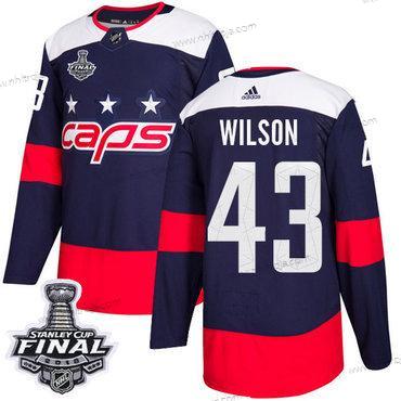 Adidas Herrar Capitals #43 Tom Wilson Marin Autentisk 2018 Stadium Series Stanley Cup Final Stitched NHL Tröjor