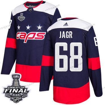 Adidas Herrar Capitals #68 Jaromir Jagr Marin Autentisk 2018 Stadium Series Stanley Cup Final Stitched NHL Tröjor