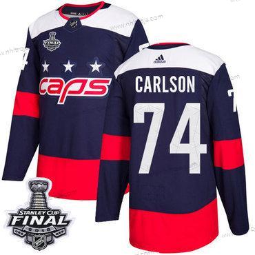 Adidas Herrar Capitals #74 John Carlson Marin Autentisk 2018 Stadium Series Stanley Cup Final Stitched NHL Tröjor