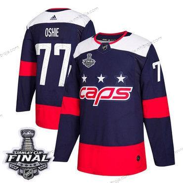 Adidas Herrar Capitals #77 T. J. Oshie Marin Autentisk 2018 Stadium Series Stanley Cup Final Stitched NHL Tröjor