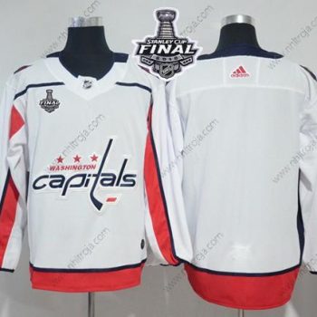 Adidas Herrar Capitals Blank Vit Road Autentisk 2018 Stanley Cup Final Stitched NHL Tröjor