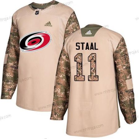 Adidas Herrar Carolina Hurricanes #11 Jordan Staal Camo Autentisk 2017 Veterans Day Stitched NHL Tröjor