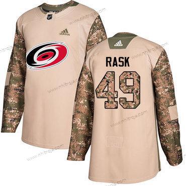 Adidas Herrar Carolina Hurricanes #49 Victor Rask Camo Autentisk 2017 Veterans Day Stitched NHL Tröjor