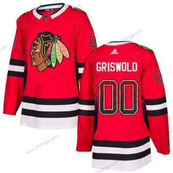 Adidas Herrar Chicago Blackhawks #00 Clark Griswold Röd Tröjor