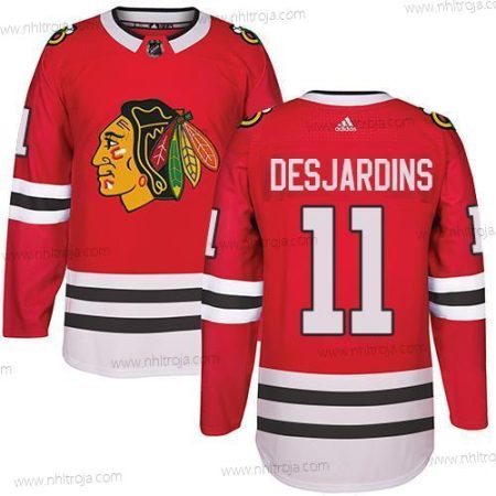 Adidas Herrar Chicago Blackhawks #11 Andrew Desjardins Röd Autentisk Stitched NHL Hemma Tröjor