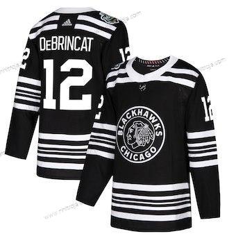 Adidas Herrar Chicago Blackhawks #12 Alex Debrincat Svart 2019 Vinter Klassisk Autentisk Player Tröjor