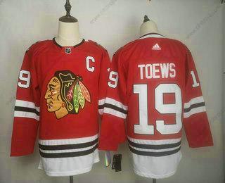 Adidas Herrar Chicago Blackhawks #19 Jonathan Toews Autentisk Röd Player Hemma Tröjor