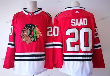 Adidas Herrar Chicago Blackhawks #20 Brandon Saad Röd Autentisk Stitched NHL Hemma Tröjor