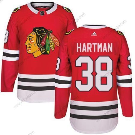 Adidas Herrar Chicago Blackhawks #38 Ryan Hartman Röd Autentisk Stitched NHL Hemma Tröjor