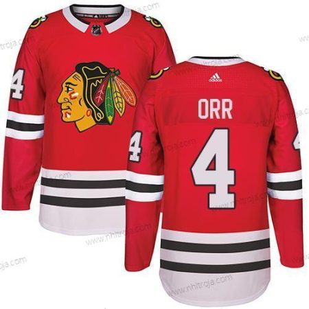 Adidas Herrar Chicago Blackhawks #4 Bobby Orr Röd Autentisk Stitched NHL Hemma Tröjor