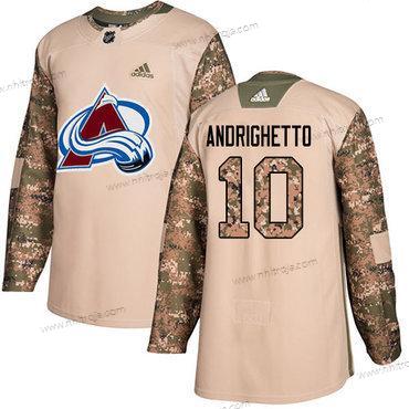 Adidas Herrar Colorado Avalanche #10 Sven Andrighetto Camo Autentisk 2017 Veterans Day Stitched NHL Tröjor