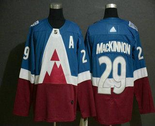 Adidas Herrar Colorado Avalanche #29 Nathan Mackinnon Blå 2020 Stadium Series Stitched NHL Tröjor