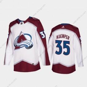 Adidas Herrar Colorado Avalanche #35 Darcy Kuemper Vit Stitched NHL Tröjor