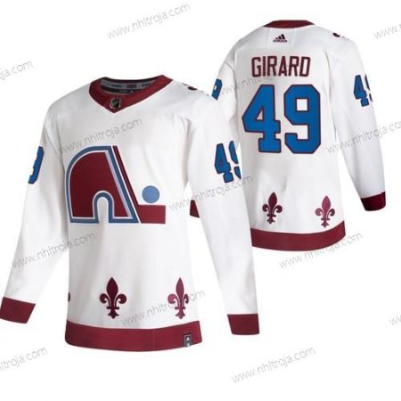 Adidas Herrar Colorado Avalanche #49 Samuel Girard Vit 2020-21 Omvänd Retro Alternativ NHL Tröjor