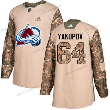 Adidas Herrar Colorado Avalanche #64 Nail Yakupov Camo Autentisk 2017 Veterans Day Stitched NHL Tröjor