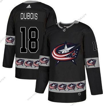 Adidas Herrar Columbus Blue Jackets #18 Pierre-Luc Dubois Svart Team Logos Tröjor