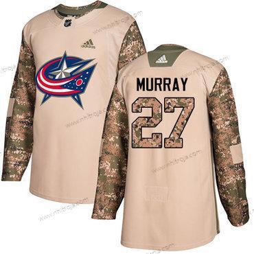 Adidas Herrar Columbus Blue Jackets #27 Ryan Murray Camo Autentisk 2017 Veterans Day Stitched NHL Tröjor