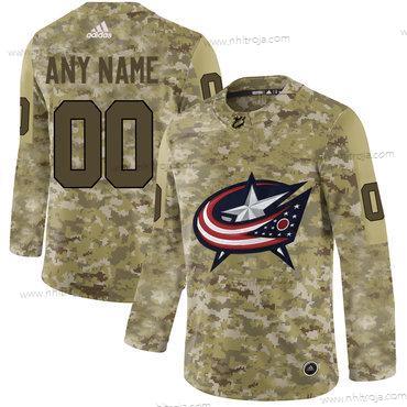 Adidas Herrar Columbus Blue Jackets Skräddarsydda Camo Tröjor