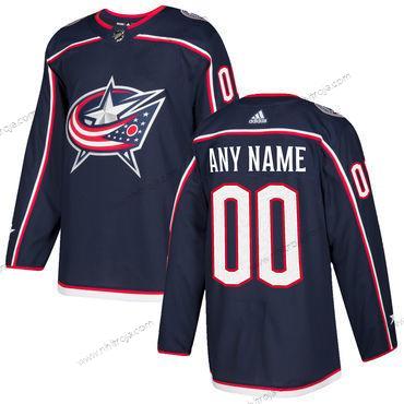 Adidas Herrar Columbus Blue Jackets Skräddarsydda Marin Blå Stitched NHL Hockey Hemma Tröjor