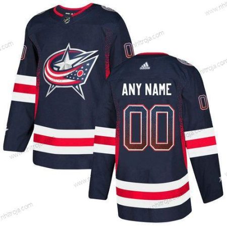 Adidas Herrar Columbus Blue Jackets Skräddarsydda Marin Tröjor