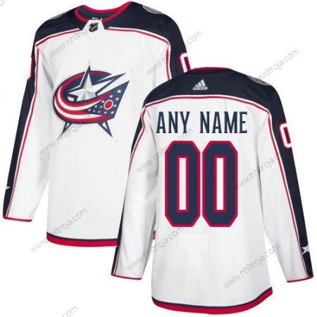 Adidas Herrar Columbus Blue Jackets Skräddarsydda NHL Autentisk Vit Tröjor