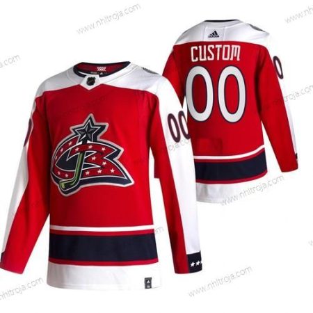 Adidas Herrar Columbus Blue Jackets Skräddarsydda Röd 2020-21 Alternativ Autentisk Player NHL Tröjor