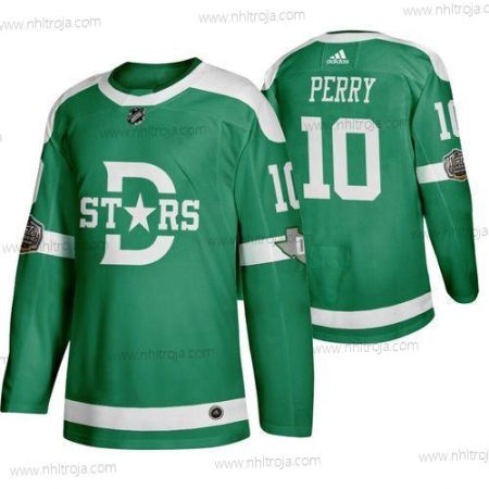 Adidas Herrar Dallas Stars 10 Corey Perry Grön 2020 Vinter Klassisk Tröjor