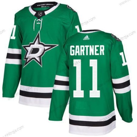 Adidas Herrar Dallas Stars #11 Mike Gartner Grön Autentisk Stitched NHL Hemma Tröjor