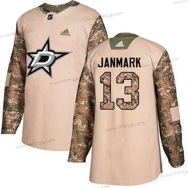 Adidas Herrar Dallas Stars #13 Mattias Janmark Camo Autentisk 2017 Veterans Day Stitched NHL Tröjor