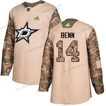 Adidas Herrar Dallas Stars #14 Jamie Benn Camo Autentisk 2017 Veterans Day Stitched NHL Tröjor