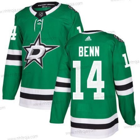 Adidas Herrar Dallas Stars #14 Jamie Benn Grön Autentisk Stitched NHL Hemma Tröjor