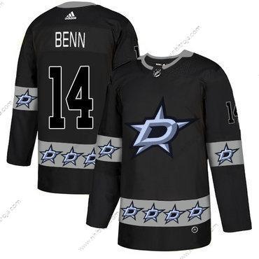 Adidas Herrar Dallas Stars #14 Jamie Benn Svart Team Logos Tröjor